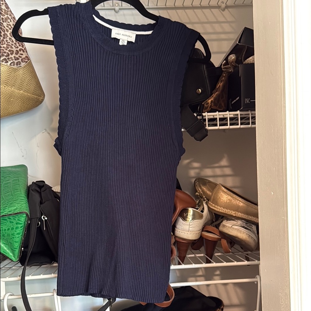 FREE  Assembly Blue cable knit tank NWOT